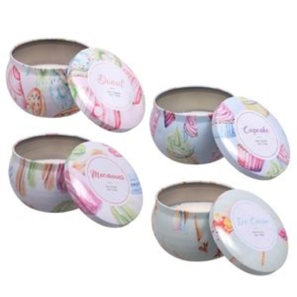 Macaroons Soy Candle w Decorative Tin Fresh Picked - Picture 6 of 9